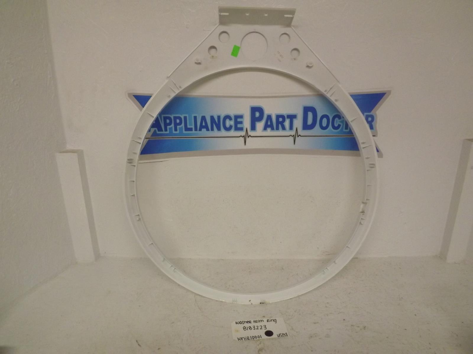 Whirlpool Washer 8183223 Trim Ring Used Whirlpool Washer 8183223 Trim Ring Used